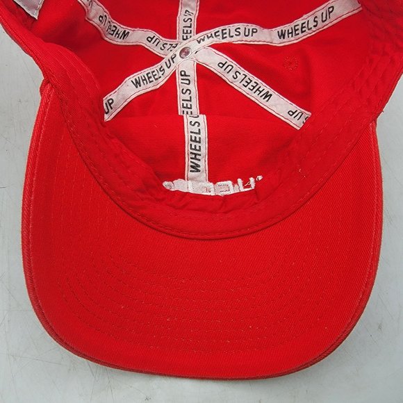 Wheels Up Hat Red American Flag Adjustable Strap Back Casual Outdoors - Picture 9 of 9